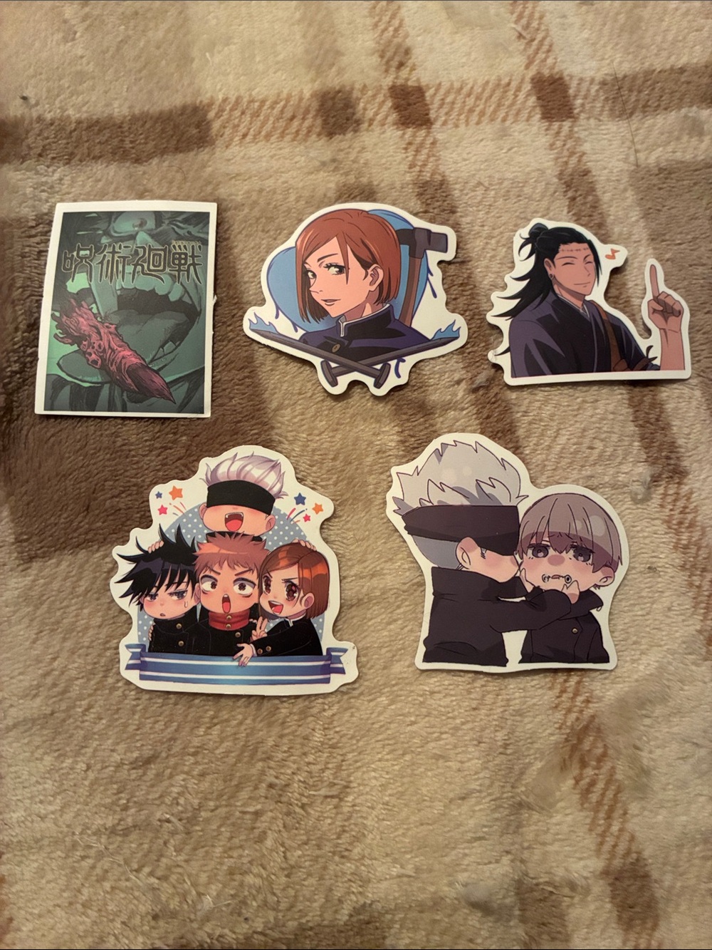 Anime Character Sticker Bundle - Multicolor Jujutsu Kaisen Style